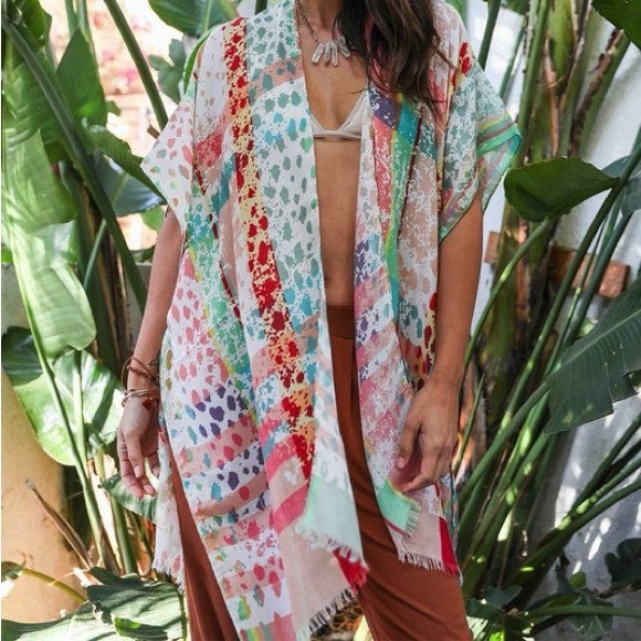 Colorful Splatter Kimono - Picture 4 of 5